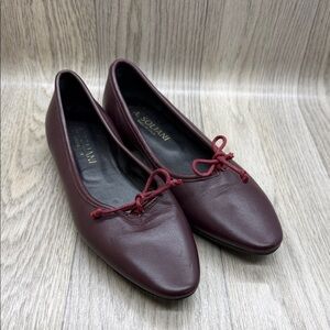 A. Soliani Maroon Ballet Flats Made In Italy
